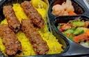 وجبه أربع قطع كفته وأرز بسمتى